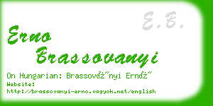 erno brassovanyi business card